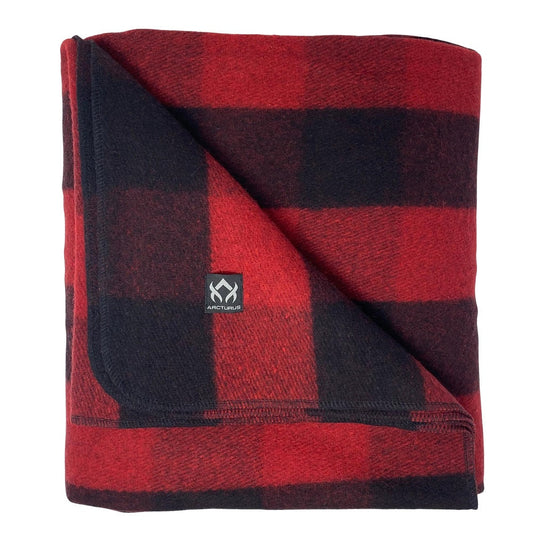 Arcturus Backwoods Wool Blanket - Red Buffalo Plaid