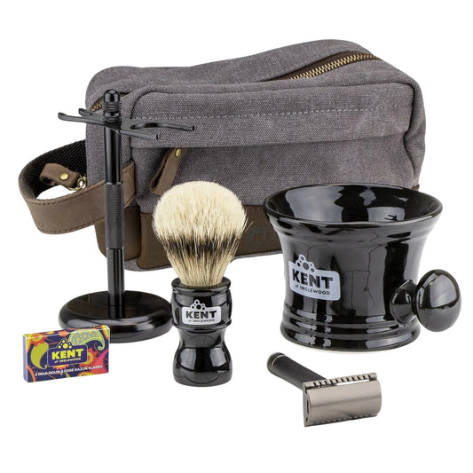 Kent of Inglewood Black Deluxe Shaving Kit