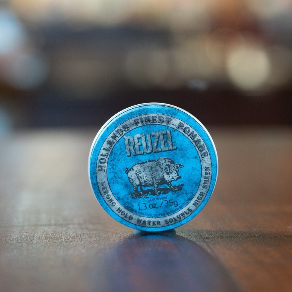 Blue Pomade  High Shine Strong Hold Pomade – Reuzel