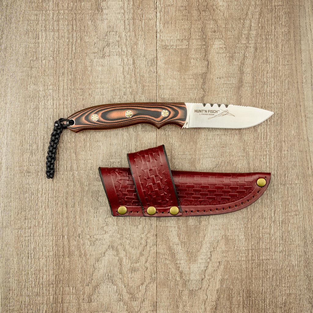 CRKT Hunt'N Fisch Fixed Blade Knife with Sheath: Gentleman's