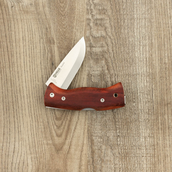  HELLE Knives - Raud S - Small Sized Pocket Knife - EDC Folding  Knife with Red Colored Birch Wood Handle, Scandi Grind : Sports & Outdoors