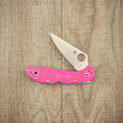 Spyderco Delica 4 FRN Pink Plain C11FPPNS30V